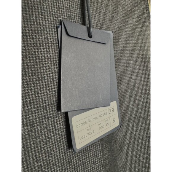 Vigano Wool Tweed Dress Pants Size 38 NWT Gray $395 Raw Hem - Picture 7 of 8